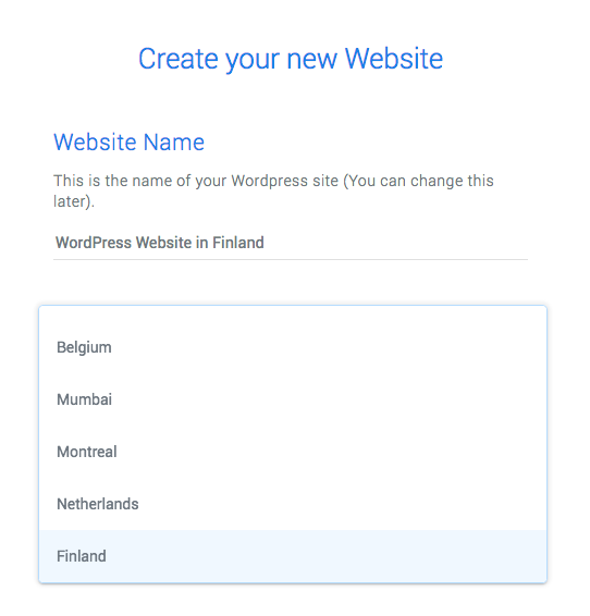 Set up a WordPress site in Finland