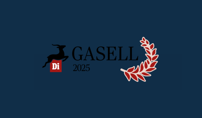 DI Gasell 2025 logotyp. Templ utsedd till ett av Sveriges snabbast växande företag av Dagens industri